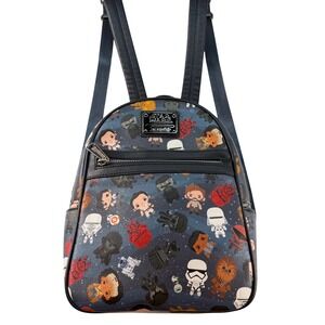 Star Wars Loungefly Mini Backpack Character Print Faux Leather